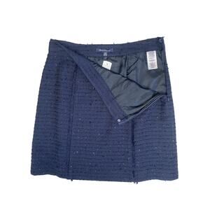 Brooks Brothers Size 12P Pencil Skirt NEW Blue Tweed Office Academia Preppy Mini